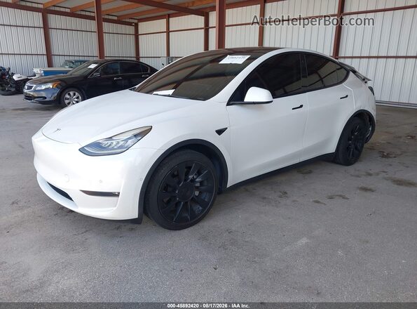 5YJYGDEE8MF256565 2021 TESLA MODEL Y White Przód lewy
