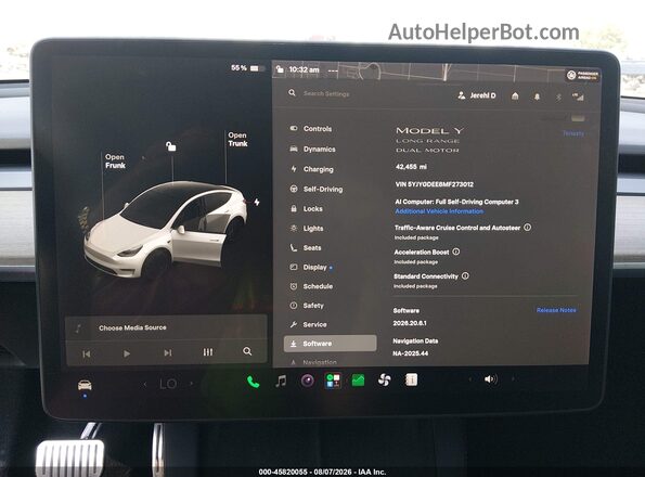 5YJYGDEE8MF273012 2021 TESLA MODEL Y White Rear seats view