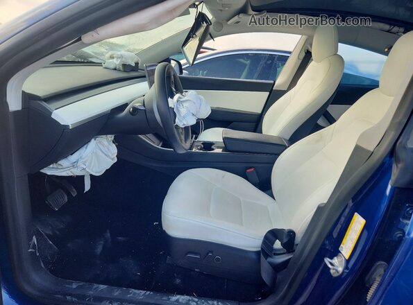 5YJYGDEE9MF066189 2021 TESLA MODEL Blue Front interior view