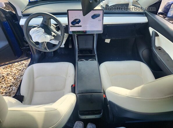 5YJYGDEE9MF066189 2021 TESLA MODEL Blue Dashboard view