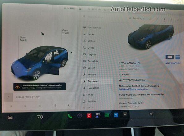 5YJYGDEE9MF066189 2021 TESLA MODEL Blue Instrument cluster view