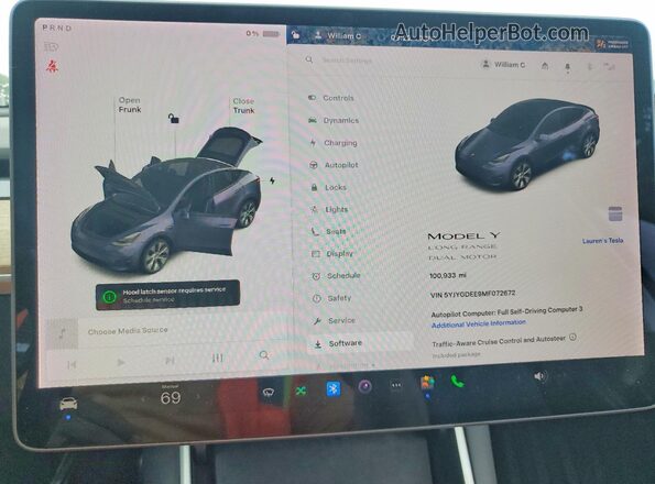 5YJYGDEE9MF072672 2021 TESLA MODEL Gray Вид щитка приладів