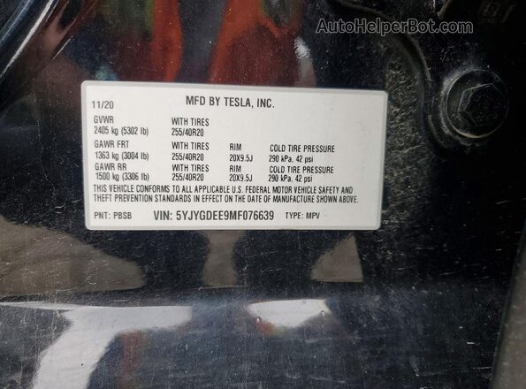 5YJYGDEE9MF076639 2021 TESLA MODEL Черный Вид подкапотного пространства
