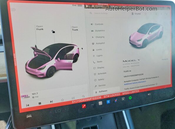 5YJYGDEE9MF102236 2021 TESLA MODEL Белый Вид щитка приборов