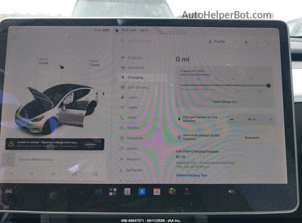 5YJYGDEE9MF212364 2021 TESLA MODEL Y White 