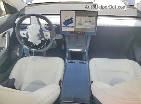 5YJYGDEEXMF152482 2021 TESLA MODEL Blue Vista del salpicadero
