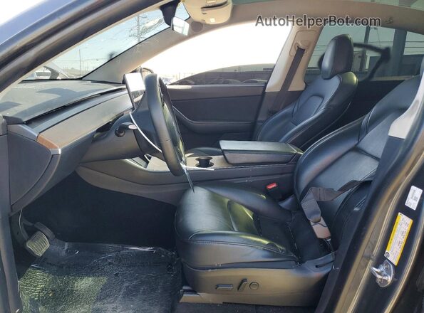 5YJYGDEF1LF000114 2020 TESLA MODEL Серый Вид салона спереди