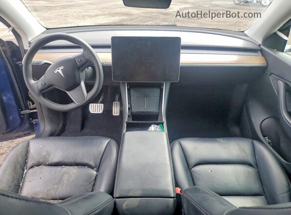 5YJYGDEF4MF089324 2021 TESLA MODEL Blue Vista del salpicadero