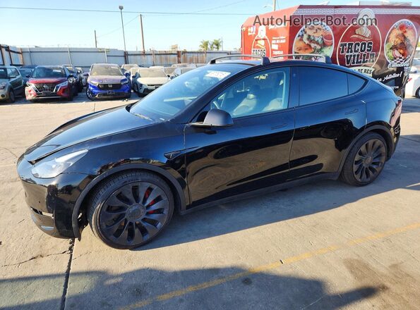5YJYGDEF5MF216081 2021 TESLA MODEL Y Black Trasero izquierdo