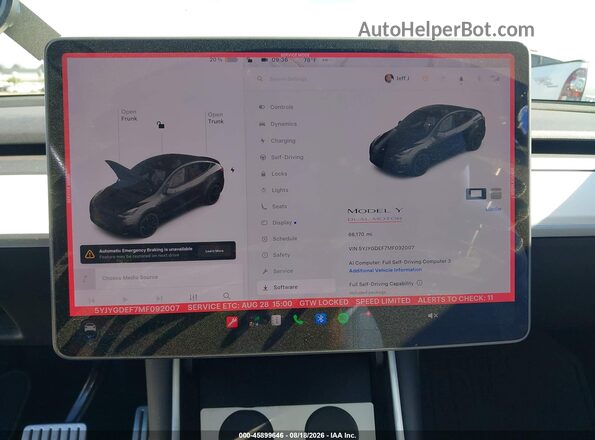 5YJYGDEF7MF092007 2021 TESLA MODEL Y Gray Вид задніх сидінь