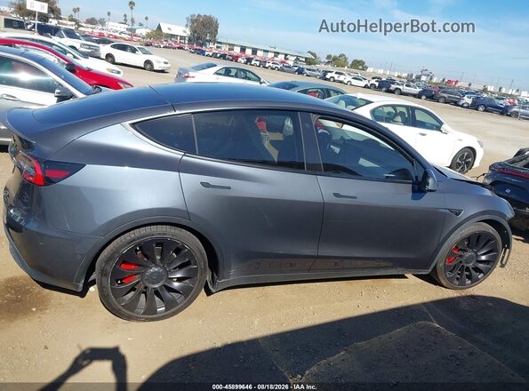 5YJYGDEF7MF092007 2021 TESLA MODEL Y Gray Вид задньої частини салону