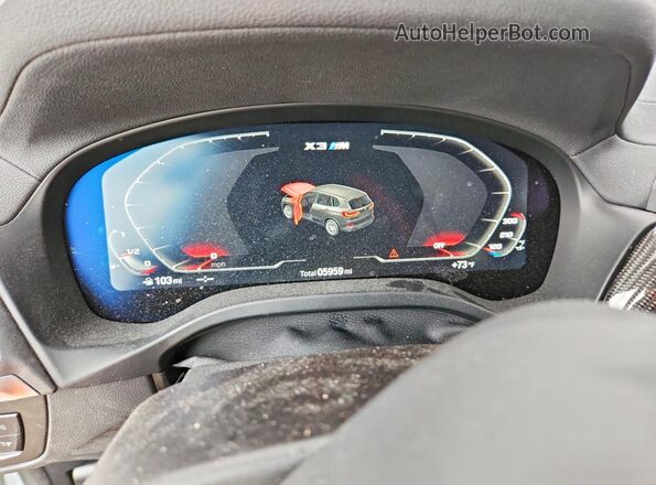 5YM13EC00R9W19962 2024 BMW X3 Серый Вид щитка приборов