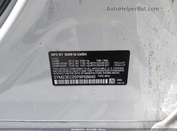 5YM23EC05P9P68840 2023 BMW X4 White Widok komory silnika