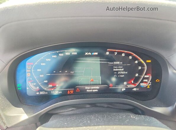 5YM23EC07P9R43752 2023 BMW X4 Black Widok zestawu wskaźników