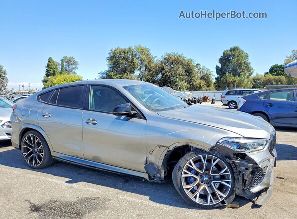5YMCY0C00M9E86449 2021 BMW X6 Серый Передняя правая четверть