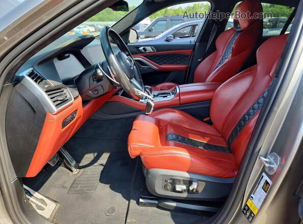 5YMCY0C01M9E19441 2021 BMW X6 Gray Вид салону спереду