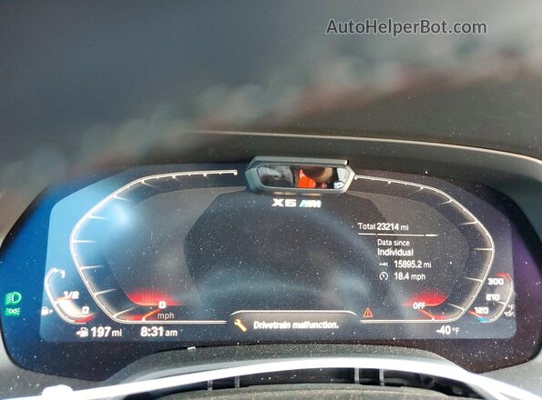 5YMCY0C05P9R41992 2023 BMW X6 White Вид щитка приладів