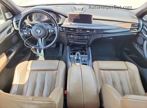 5YMKT6C55H0U39031 2017 BMW X5 White Dashboard view
