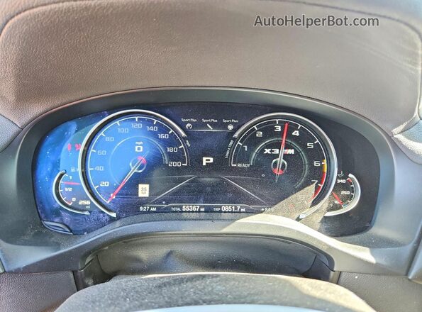 5YMTS0C03LLA57633 2020 BMW X3 Black Widok zestawu wskaźników