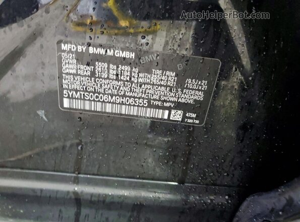 5YMTS0C06M9H06355 2021 BMW X3 Black Widok komory silnika