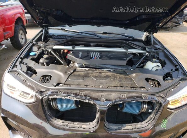 5YMTS0C08M9G40441 2021 BMW X3 Black Engine compartment view