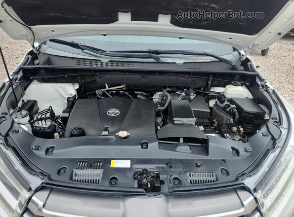 5TDYZRFH0KS345135 2019 TOYOTA HIGHLANDER White VIN კოდის სტიკერის ხედი