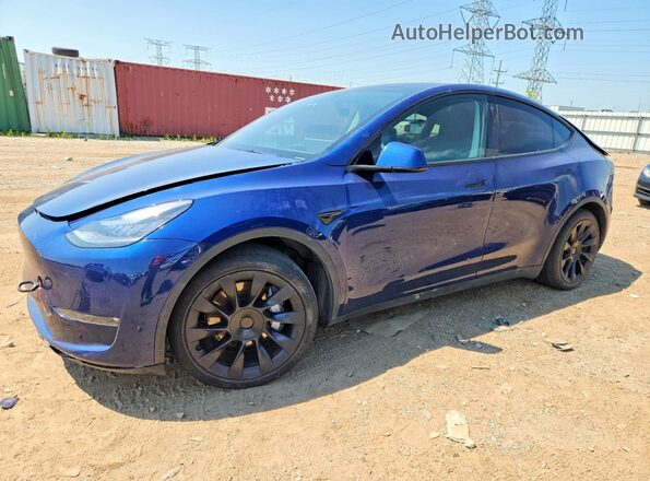 5YJYGDEE9MF121126 2021 TESLA MODEL Blue Հետևի ձախ