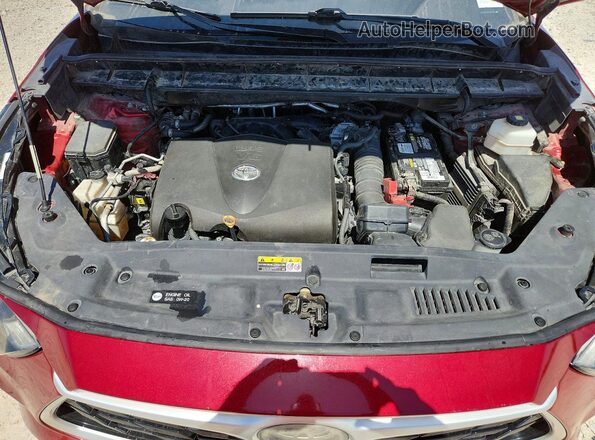 5TDGZRAH2LS504578 2020 TOYOTA HIGHLANDER Red VIN կոդի պիտակի տեսք