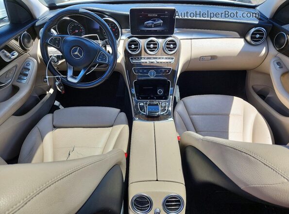 55SWF4JB0GU165931 2016 MERCEDES-BENZ C-CLASS White Instrument cluster view