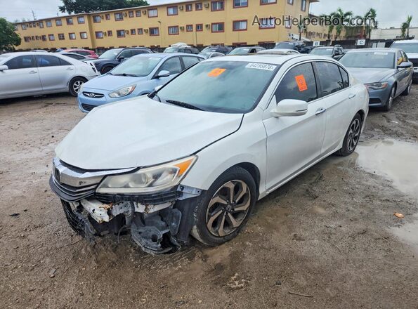 1HGCR2F75GA240458 2016 HONDA ACCORD White Tył lewy