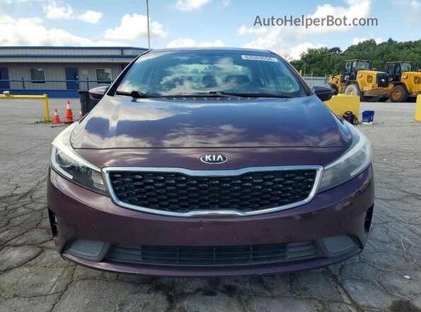 3KPFK4A71JE190309 2018 KIA FORTE Burgundy უკანა ხედი
