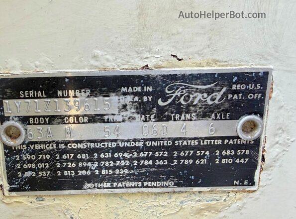 1Y71Z139615 1961 FORD T-BIRD Two Tone Widok wnętrza z tyłu