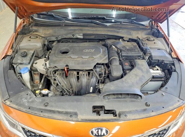 5XXGU4L39GG040280 2016 KIA OPTIMA Оранжевый Вид подкапотного пространства