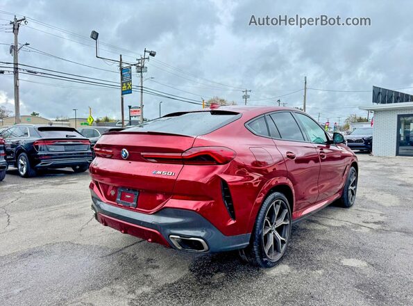 5UXCY8C09M9E51267 2021 BMW X6 Burgundy Դիմացի տեսք