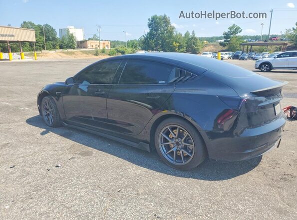 5YJ3E1EA2NF187191 2022 TESLA MODEL Черный Задняя правая четверть