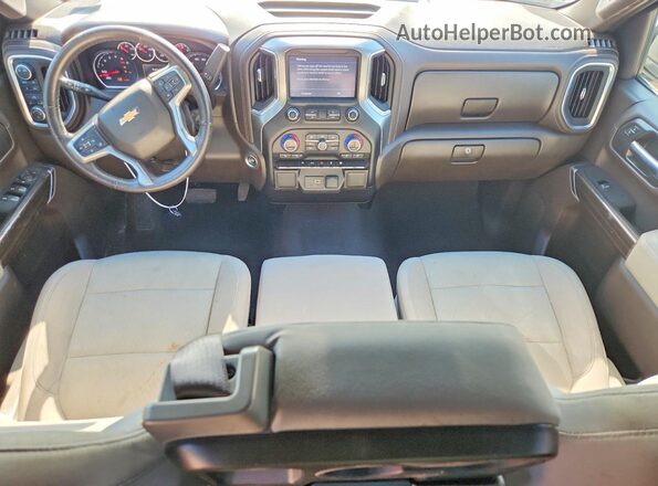 1GCPYDEK5MZ189318 2021 CHEVROLET SILVERADO Серебряный Вид щитка приборов