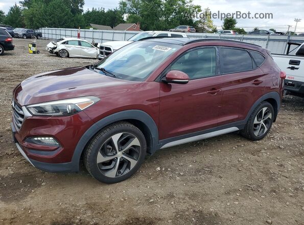 KM8J33A26JU632441 2018 HYUNDAI TUCSON Burgundy უკანა მარცხენა