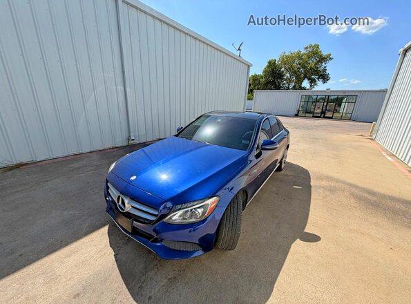 55SWF4KB7HU192124 2017 MERCEDES-BENZ C-CLASS Blue უკანა მარჯვენა