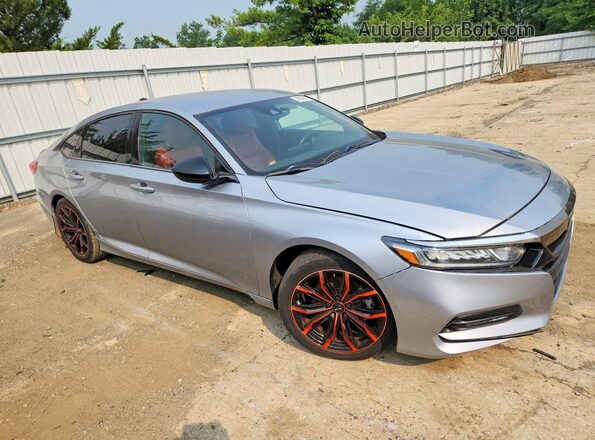 1HGCV1F30JA042820 2018 HONDA ACCORD Gray Դիմացի տեսք