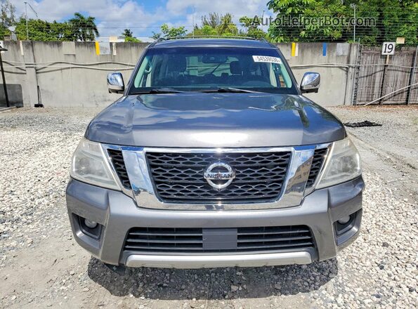JN8AY2ND2H9000839 2017 NISSAN ARMADA Gray Widok z tyłu