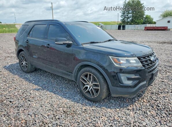1FM5K8GT9HGD15084 2017 FORD EXPLORER Black Widok z przodu