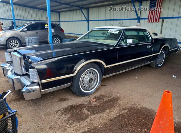 6Y89A822943 1976 LINCOLN CONTINENTA Black Tył lewy