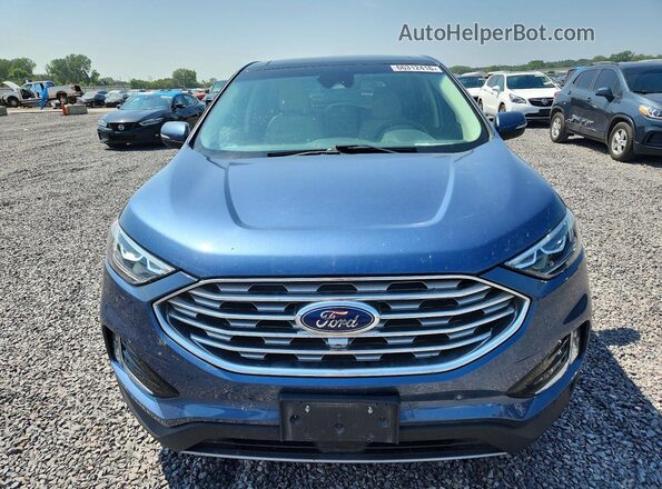 2FMPK4K91KBB10628 2019 FORD EDGE Blue Հետևի տեսք