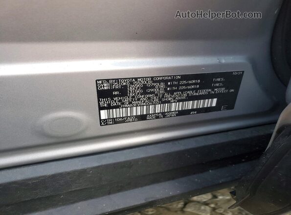 JTMAB3FV9MD067021 2021 TOYOTA RAV4 Silver VIN კოდის სტიკერის ხედი