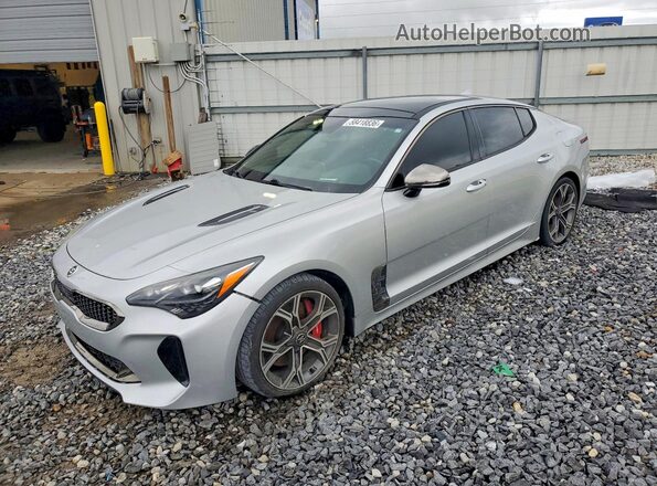 KNAE55LC0J6024367 2018 KIA STINGER Silver Trasero izquierdo