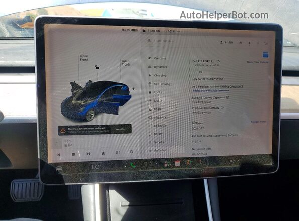 5YJ3E1EA1JF033386 2018 TESLA MODEL Blue Rear seats view