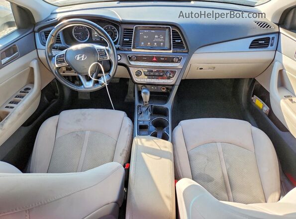 5NPE34AF5JH606485 2018 HYUNDAI SONATA Silver Instrument cluster view