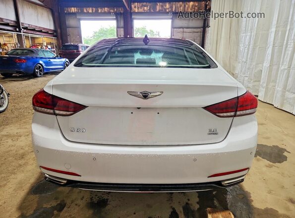 KMHGN4JE5JU251300 2018 GENESIS G80 White Սալոնի դիմացի տեսք