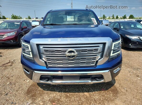 1N6AA1ED1MN523889 2021 NISSAN TITAN Blue Widok z tyłu