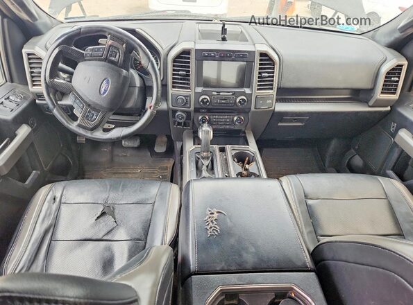1FTFW1RGXHFA22420 2017 FORD F150 Black Вид щитка приладів